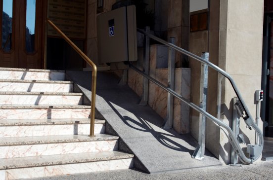 Accessible entrance and lift